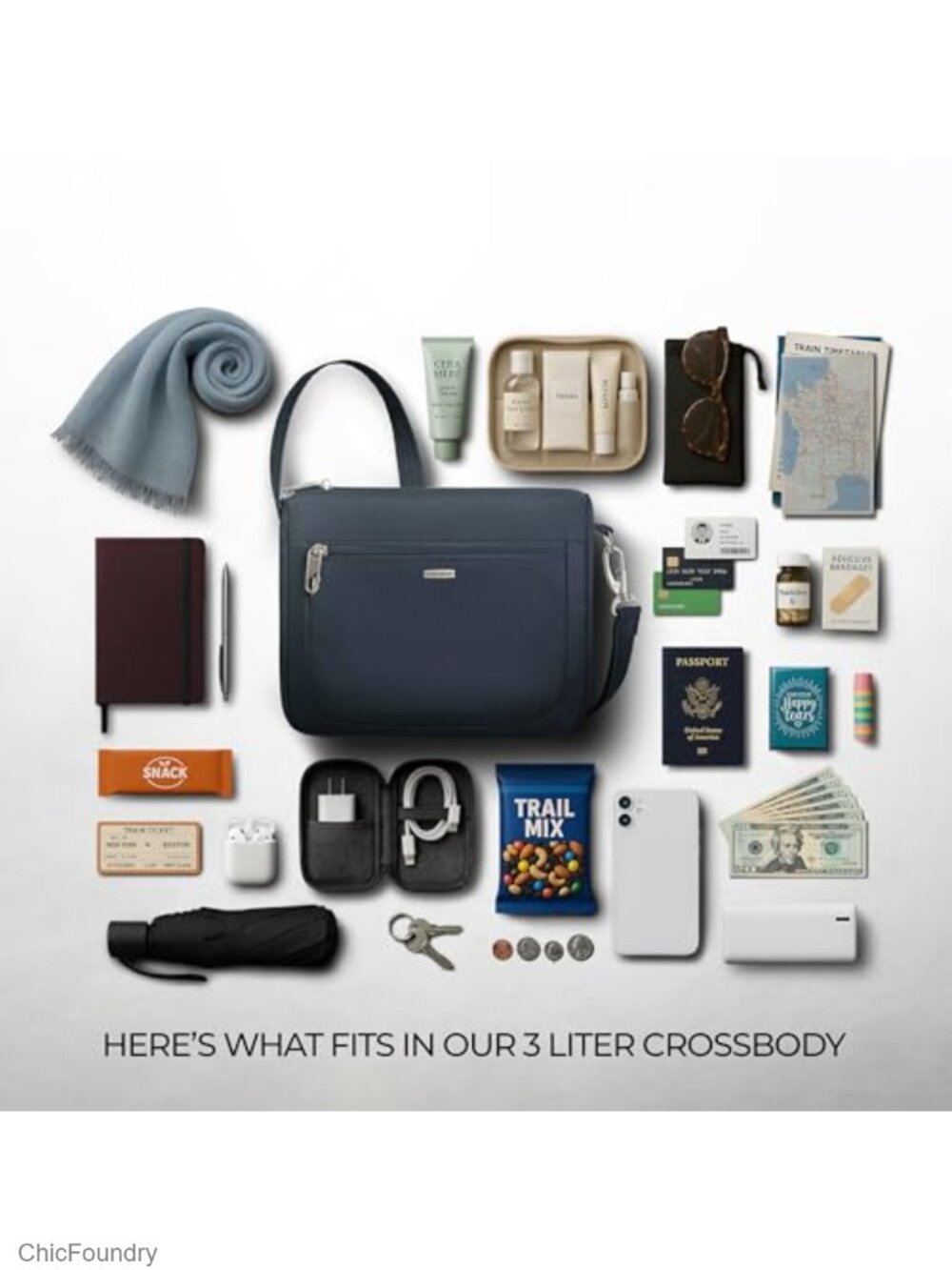 Anti-Theft RFID Blocking Crossbody Bag Travel Purse with Adjustable Strap - Picture 5 of 6